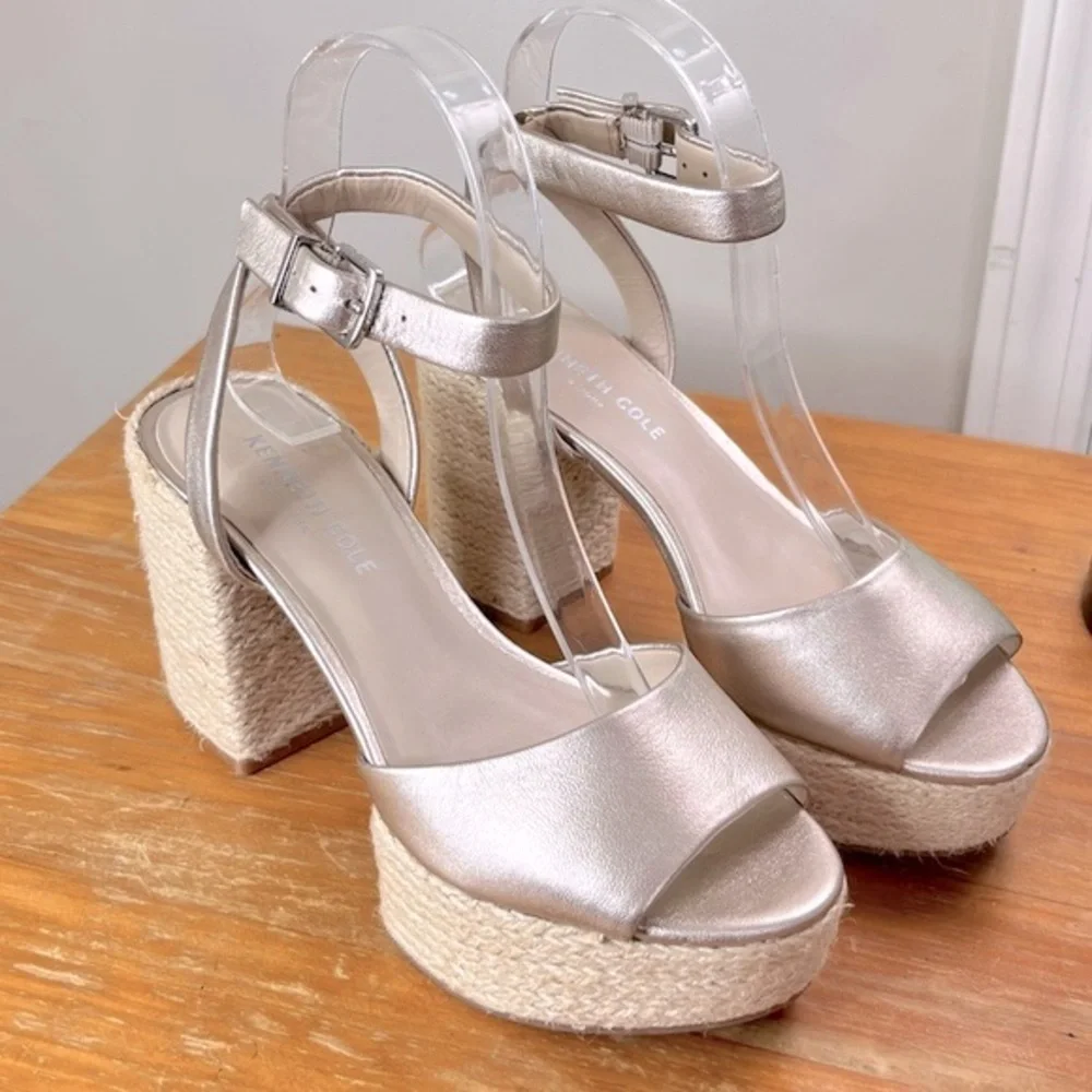 Kenneth Cole Phoenix Leather Platform Sandals